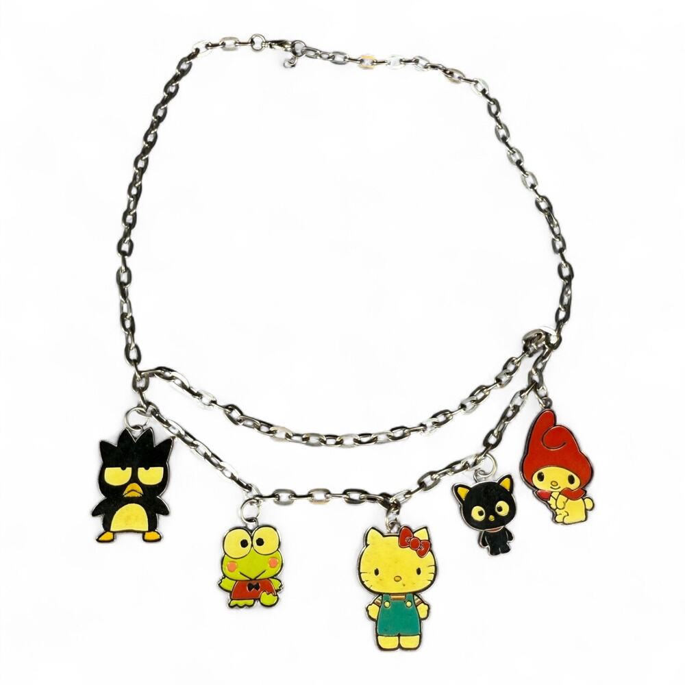 Hello Kitty and Friends Enamel Charm Necklace Sanrio 50th Anniversary 2010 Rare